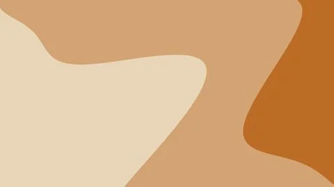 Soft beige and brown abstract shapes flow across a wide horizontal canvas, cr 库存插图