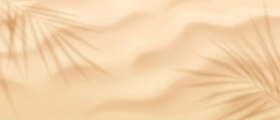Soft Beige Background with Palm Leaf Shadows Stock Illustration