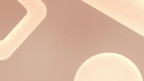 Soft beige gradient with abstract rounded shapes in seamless loop background. Stock Footage 305344629