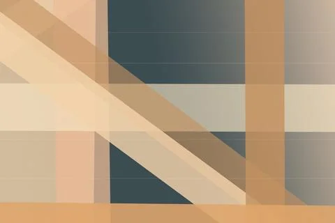 Soft beige planes intersect with charcoal triangles and translucent bands i.. Stock Illustration
