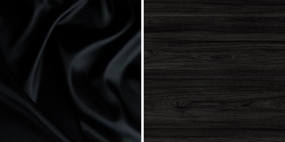 Soft black fabric with embossed pattern patterns Stock Illustration