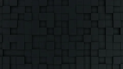Soft Black Square shape Surface Loop random waving motion background Stock Footage 136099108