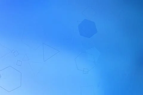 Soft blue abstract background with subtle outlined polygons and gradient sh.. 스톡 일러스트