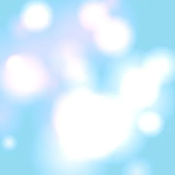 Soft blue abstract bokeh background with blurred glowing light circles Stock Illustration