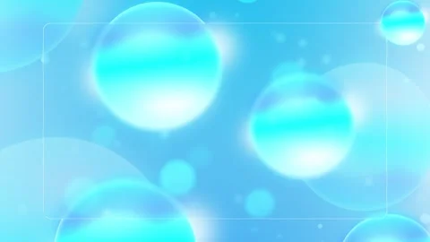 Soft blue abstract bubble frame rectangle, pastel glow, clean copy space, gentle Stock Footage 340403098