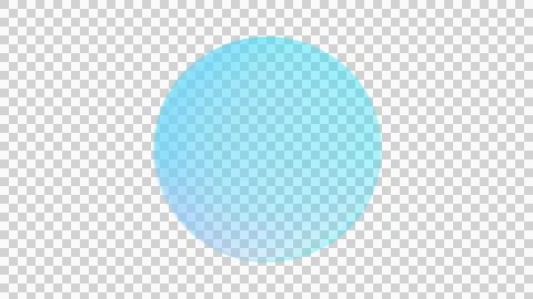 Soft blue abstract circle on white background. Minimalist geometric shape for Stock Illustration