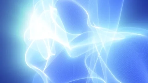 Soft blue abstract light waves with flowing translucent ribbons, calm futur.. Stock Footage 328194163