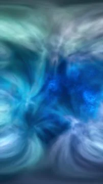 Soft blue abstract vortex of mist and glowing energy, with radial motion bl.. Stock Illustration