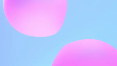 Soft blue and pink background satisfying slow motion animation Stock Footage 303760330