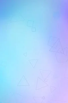 Soft blue and purple gradient backdrop with floating outlined triangles and.. 스톡 일러스트
