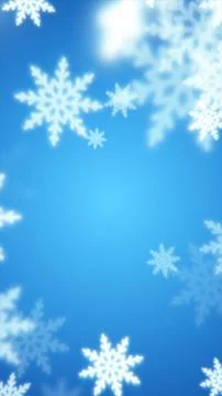 Soft blue background with glowing white snowflakes, symbolizing winter and .. Stock Illustration