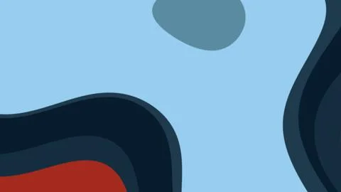 Soft blue background with layered dark blue shapes and a small red accent at  Иллюстрация