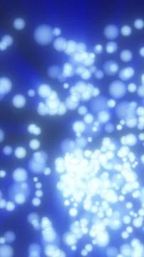 Soft blue bokeh lights with blurred glowing circles, dreamy abstract backgr.. イラスト素材