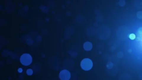 Soft blue bokeh lights floating on a dark backdrop Stock Illustration