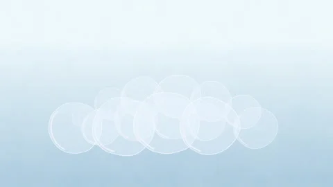 Soft blue bokeh lights motion graphic with glowing circles and blur Vidéo 346740629
