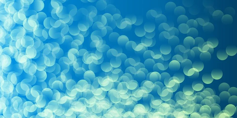 A soft blue bokeh pattern background creates a dreamy, ethereal atmosphere... Stock Illustration