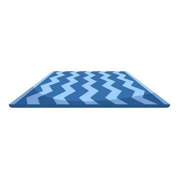 Soft blue carpet with zigzag pattern creating cozy atmosphere Stock Illustration