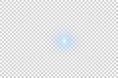Soft blue circular lens flare on transparent background Stock Illustration