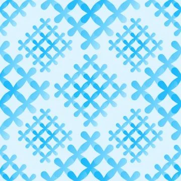 Soft blue crosses seamless pattern - vector abstract background texture Illustrazione stock