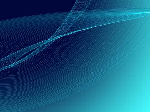 Soft blue curved lines on gradient background Stock Photos