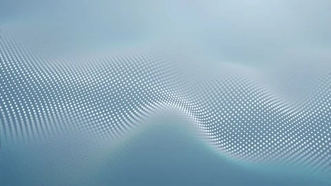 Soft blue dots form multicolored undulating space against deep white lumino.. 스톡 동영상 331100812