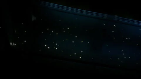 Soft Blue Dust Particles Twinkling on Black Video stock 334758637