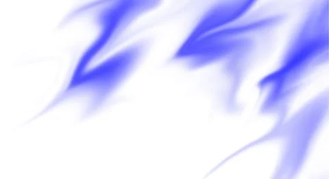 Soft blue flame on white background Stock Illustration