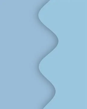 Soft blue flowing curves create a calm minimalist backdrop with generous ne.. Illustrazione stock
