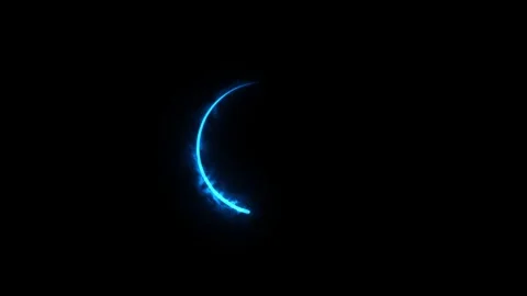 Soft Blue Glow Circle Loading Loop On Black Background Stock Footage 319566720