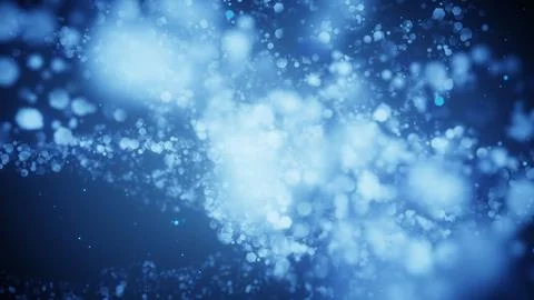 Soft blue glowing bokeh cloud abstract light background Illustration