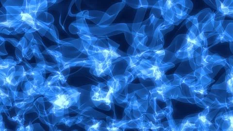 Soft blue glowing waves dreamy abstract background 4K Stock Illustration
