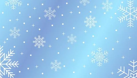 Soft blue gradation snowflake background design Premium Vector Stock Illustration