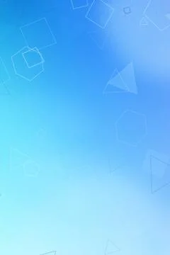 Soft blue gradient backdrop with subtle geometric outlines of squares, tria.. 스톡 일러스트