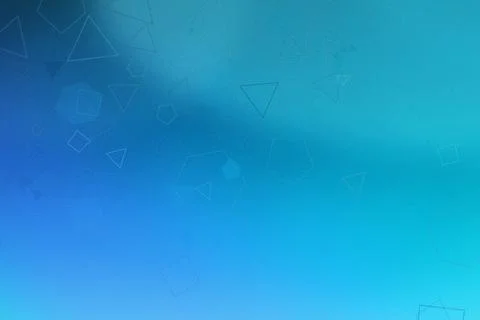 Soft blue gradient backdrop with subtle outlined geometric shapes floating .. 스톡 일러스트