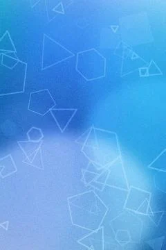 Soft blue gradient backdrop with transparent polygon outlines creates a mod.. Illustrazione stock