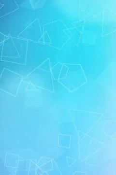 Soft blue gradient background with overlapping transparent geometric square.. Illustrazione stock