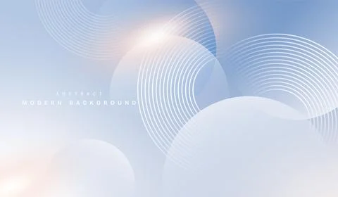 A soft blue gradient color abstract background with line circles patterns. .. Stock Illustration