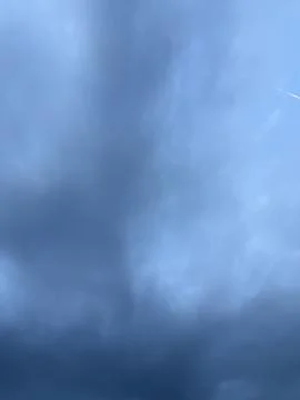 Soft Blue Gray Evening Clouds Stock Photos