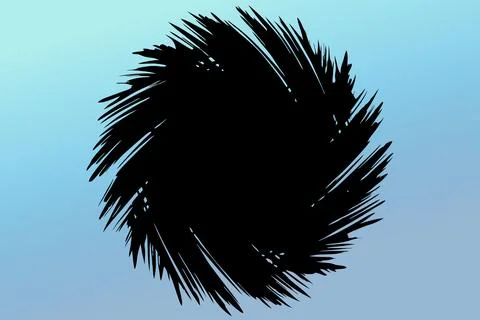 Soft Blue Haze Gradient with Ink Brush Stock Illustration