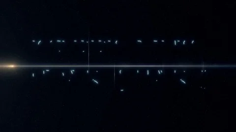 Soft blue laser neon HAPPY NEW STAR YEAR text with shiny light optical flares Stock Footage 83461230