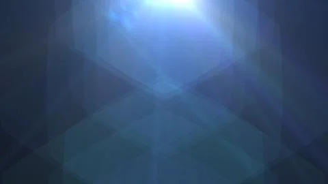 Soft blue light pulses through geometric glass panels Stock Illustration