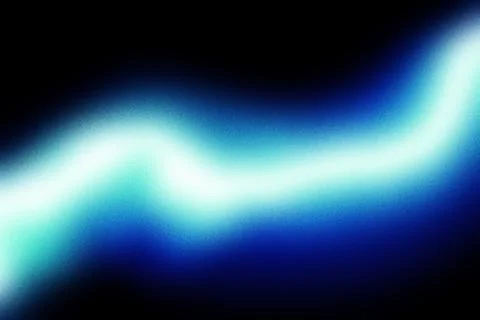 Soft blue neon glowing light wave on black background Ilustración de archivo