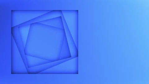 Soft blue overlapping layers of rotating squares create a calm animation loop Stock Footage 333019725