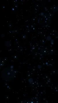 Soft blue particle floating bokeh dark abstract background Stock Illustration