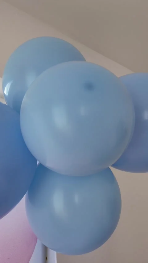 Soft blue party balloons Stock Footage 321027040
