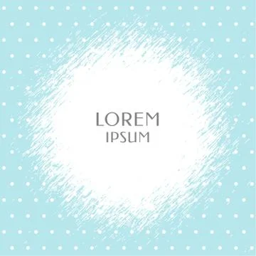 Soft blue polka dots pattern with text space Stock Illustration