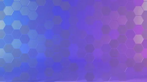 Soft blue to purple gradient wall texture with repeating translucent hexago.. Stock Illustration