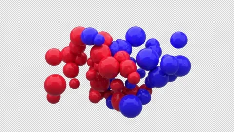 Soft blue red large spheres Stock Footage 335105028