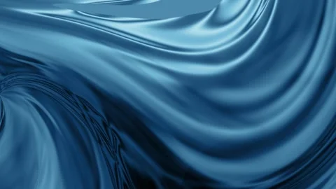 Soft blue silk flows in elegant curves Video stock 345434745