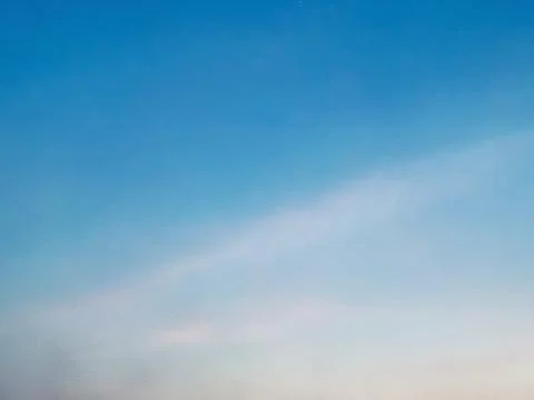 Soft Blue Sky with Thin Cloud Layers Static Background Stock Photos